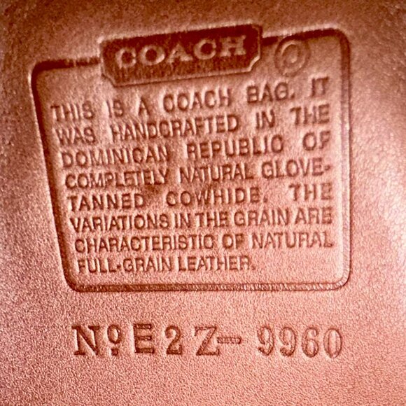 COACH Vintage 2002 Day Pack Mahogany 9960 Dominican Republic EUC - Picture 13 of 16